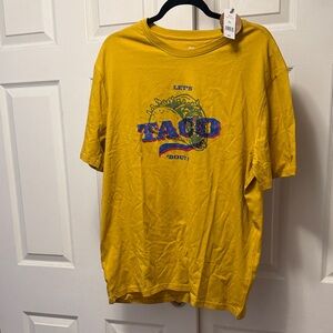 dip Mustard Yellow Tee with White Interior Logo